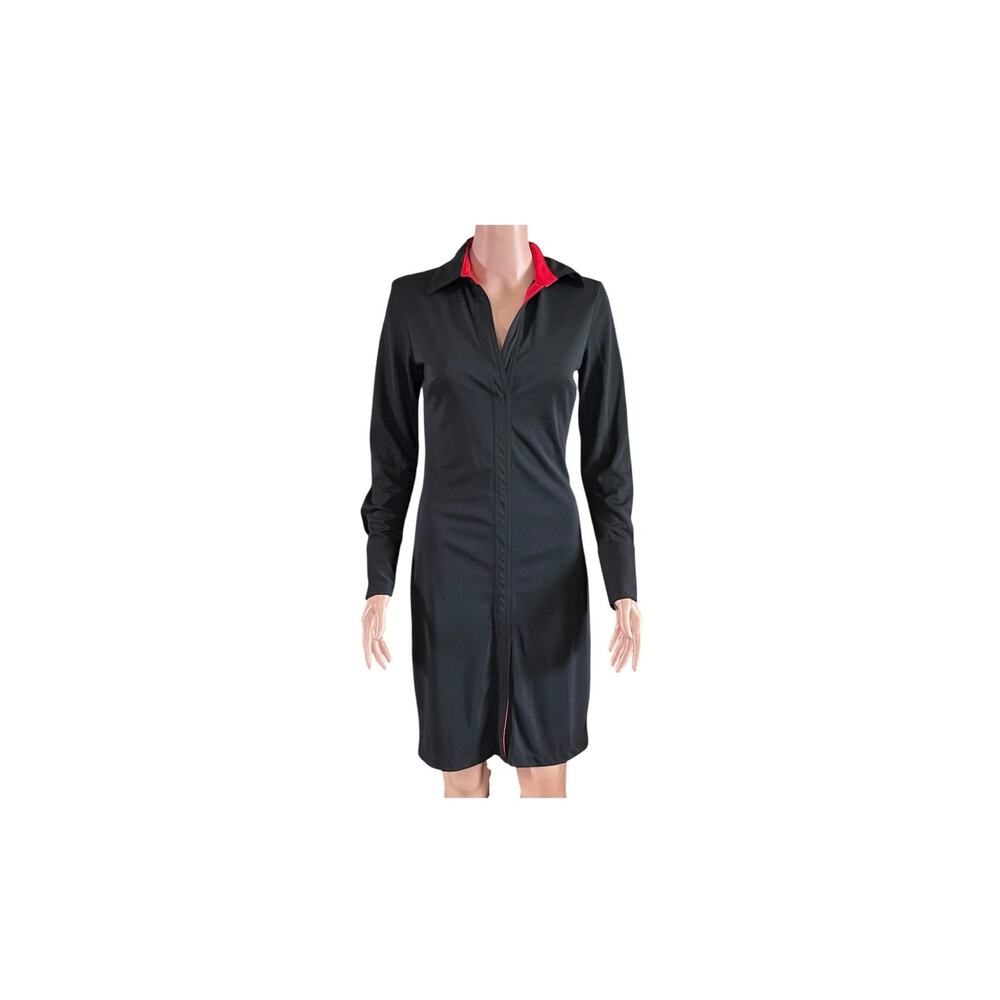 Express Black &  Red Jersey Midi Dress Size 1/2 Junior